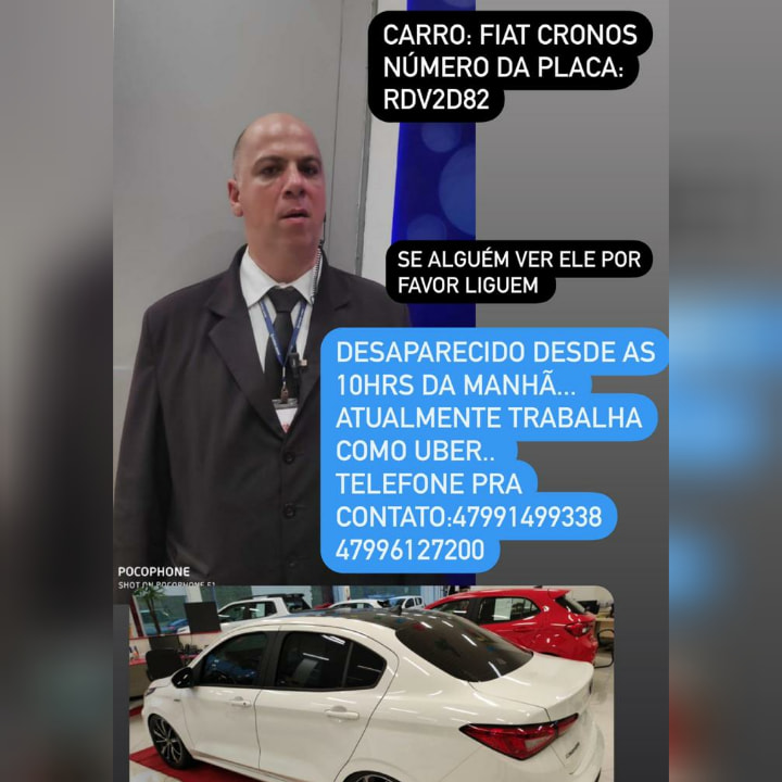 Motorista de uber está desaparecido em Camboriú