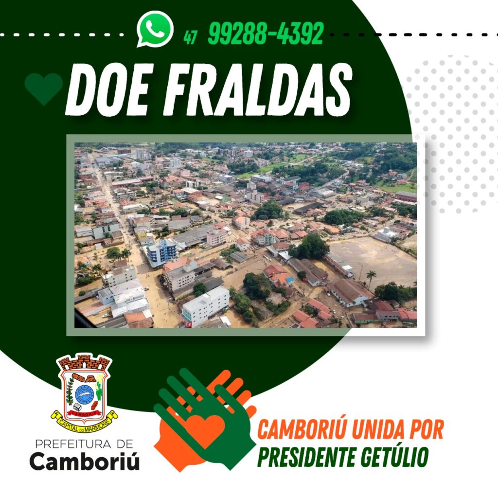 Prefeitura de Camboriú inicia campanha para ajudar a cidade de Presidente Getúlio