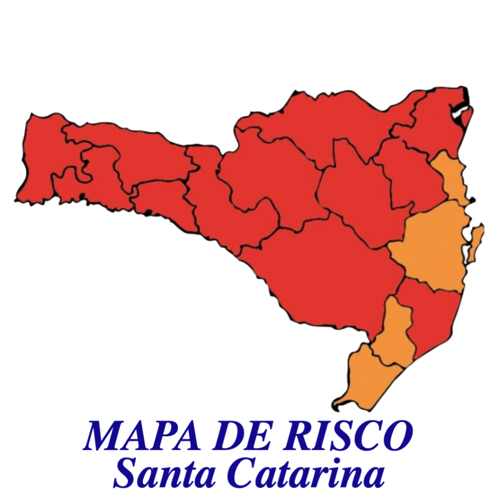 Mapa de Risco com variações em todo o Estado. Confira o último boletim