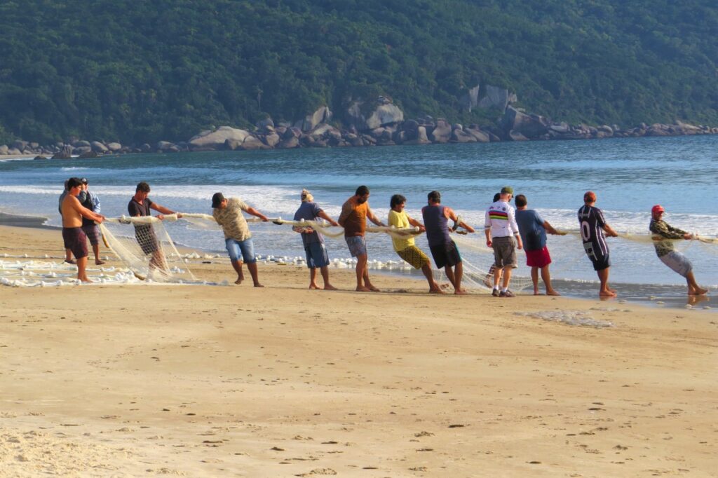 Pesca artesanal da Tainha vira roteiro turístico pelas praias de Bombinhas durante o inverno