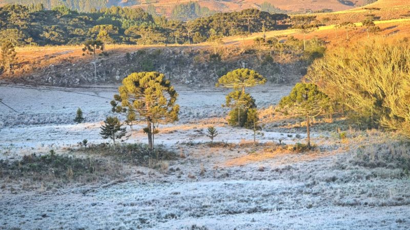 Temperaturas despencam em todo o Estado por causa da transição de uma massa de ar polar