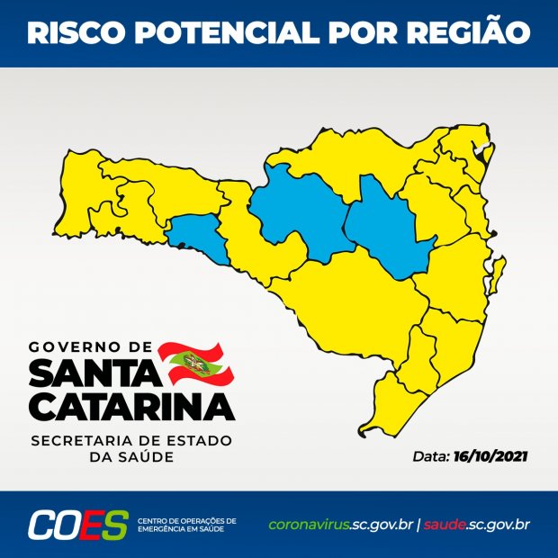 Matriz de Risco aponta 14 regiões no nível alto e três no moderado