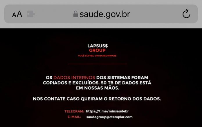 URGENTE: site do Ministério da Saúde é alvo de hackers