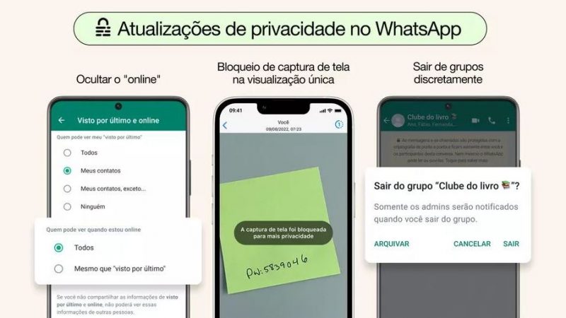WhatsApp libera esconder o status online