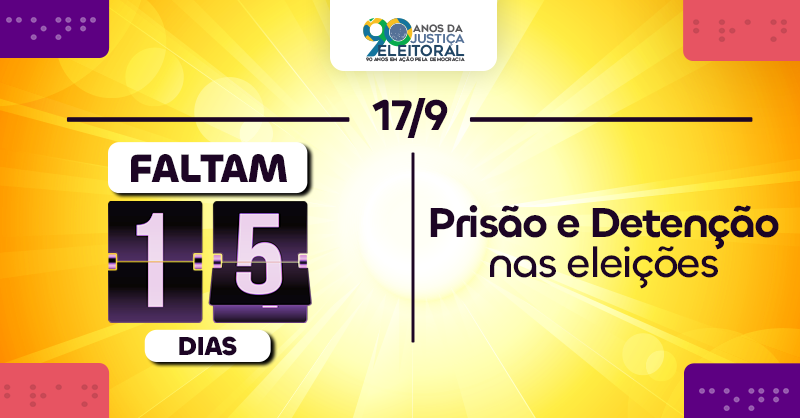 A partir deste sábado, candidatos só podem ser presos em flagrante