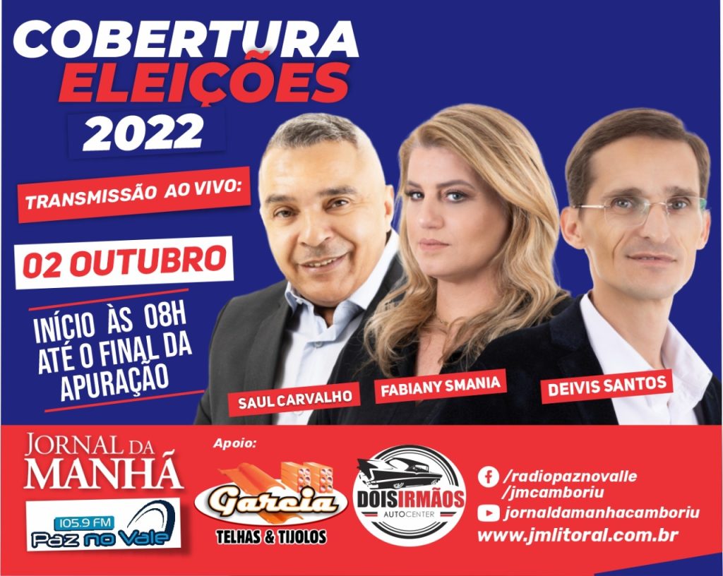 Acompanhe a maior “Cobertura das Eleições 2022” na Rádio Paz no Vale a partir das 8h
