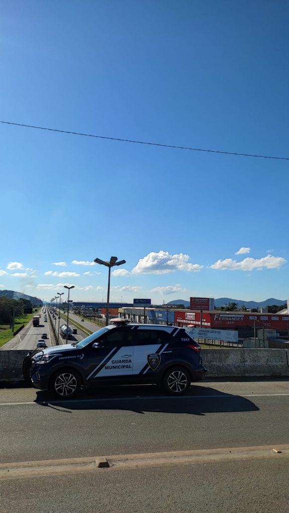Populares impedem mulher de se jogar do viaduto na BR 101 em Itajaí