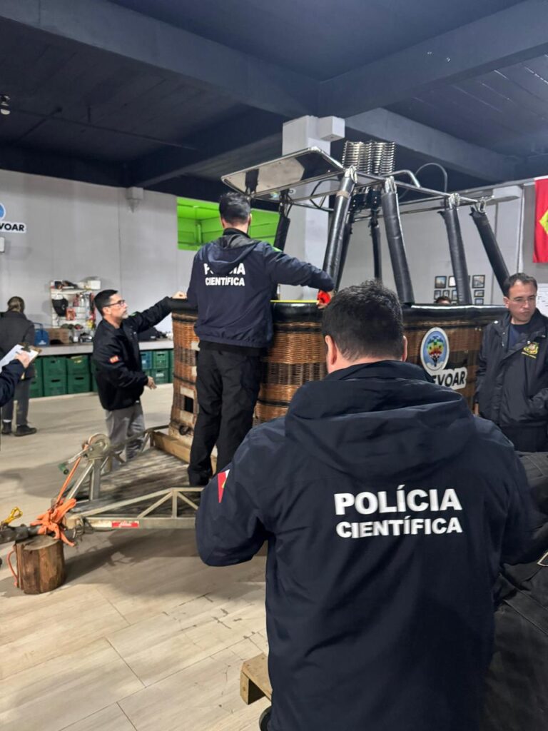 Polícia faz reconstituição de acidente com balão em Praia Grande