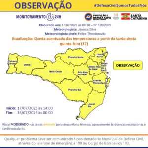 Temperaturas voltam a cair e sexta-feira deve ser de frio
