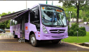 Ônibus Lilás estará em Balneário Camboriú na próxima semana