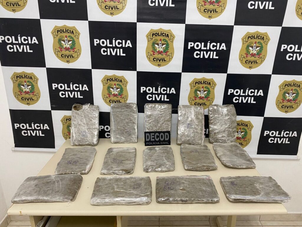 Sete quilos de skunk com adolescente em Palhoça