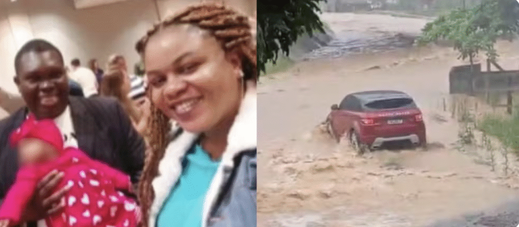 Um casal e um bebê são levados por uma enxurrada em Palhoça. Defesa Civil confirma que choveu além do esperado no Estado