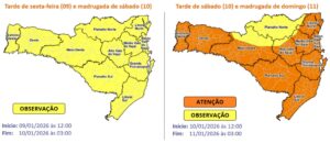 Ciclone extratropical eleva risco de temporais, alagamentos e ventos fortes em SC