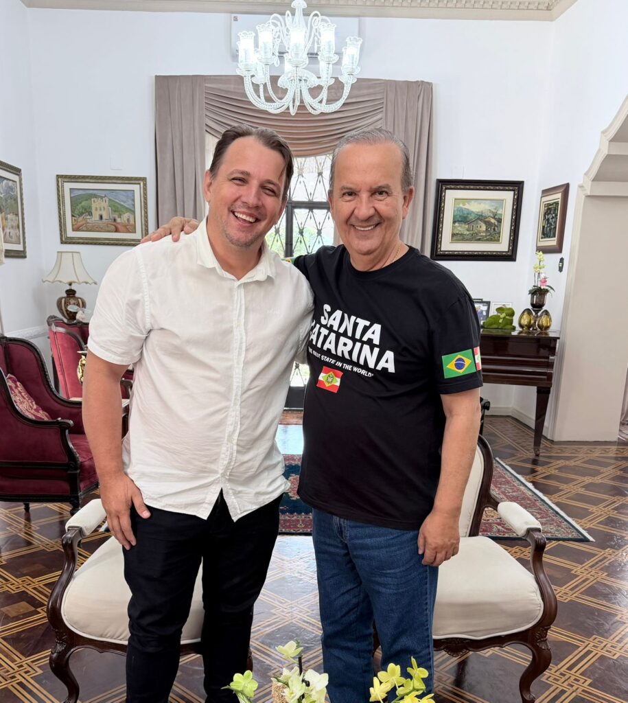 Governador Jorginho Mello recebe o empresário de Balneário Camboriú, Valmir Amaral