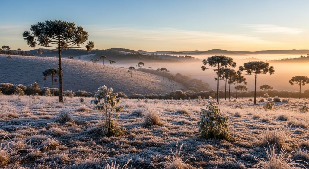 Massa de ar frio provoca queda acentuada das temperaturas em Santa Catarina