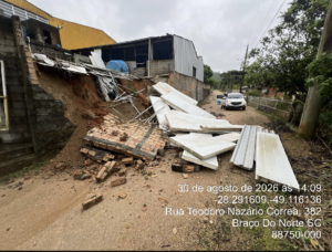 Defesa Civl de Santa Catarina divulga lista de cidades afetadas pelas chuvas intensas no Estado