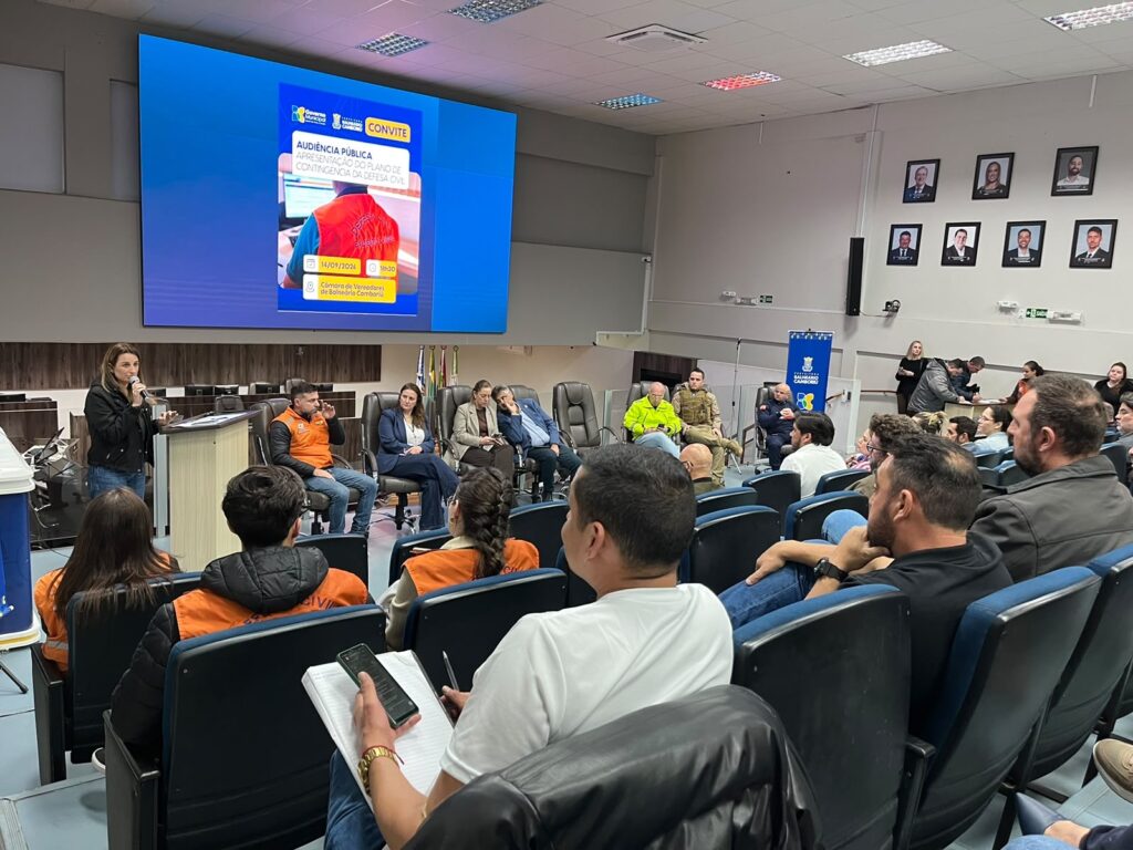 Defesa Civil apresenta Plano de Contingência para a comunidade em audiência na Câmara de Vereadores